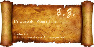 Brozsek Zomilla névjegykártya